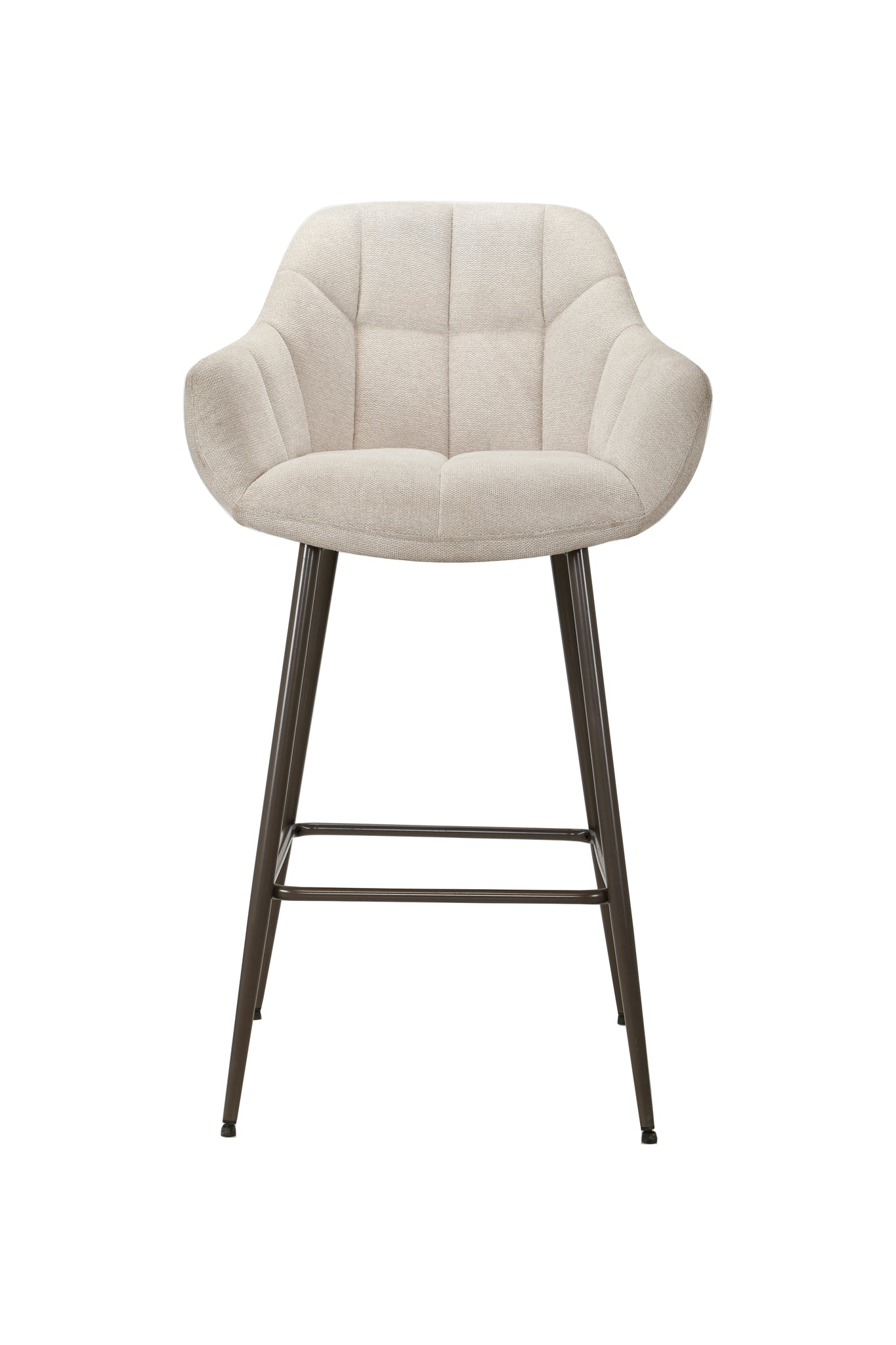 Barstoel hoog offwhite met armleuning (set van 2)