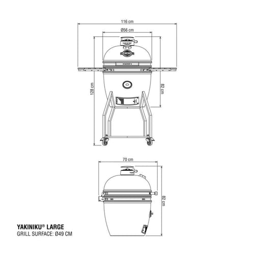 Kamado BBQ grande de 19 pulgadas