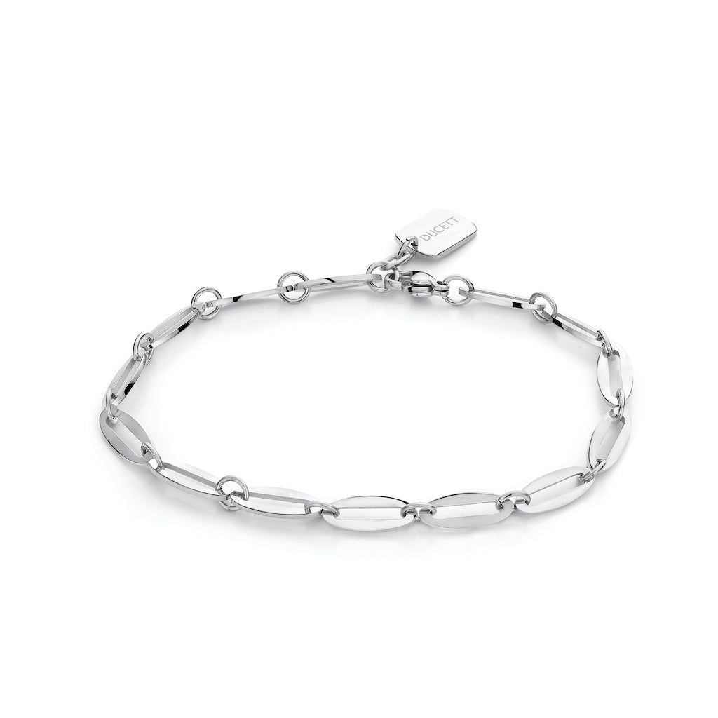 Chaîne maille gourmette argentée