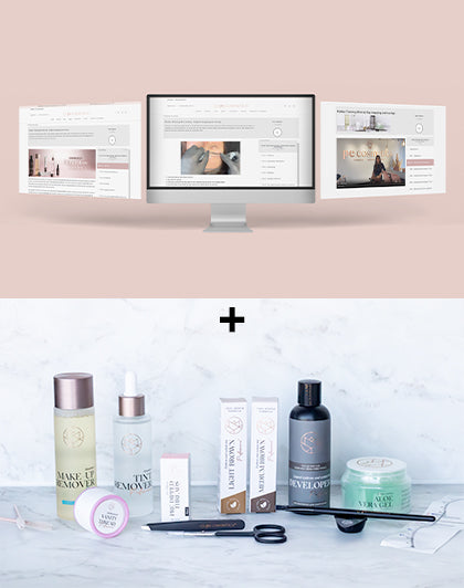 Formation en ligne Browstyling - Cartographie et épilation à la cire + Kit de démarrage (différentes langues)
