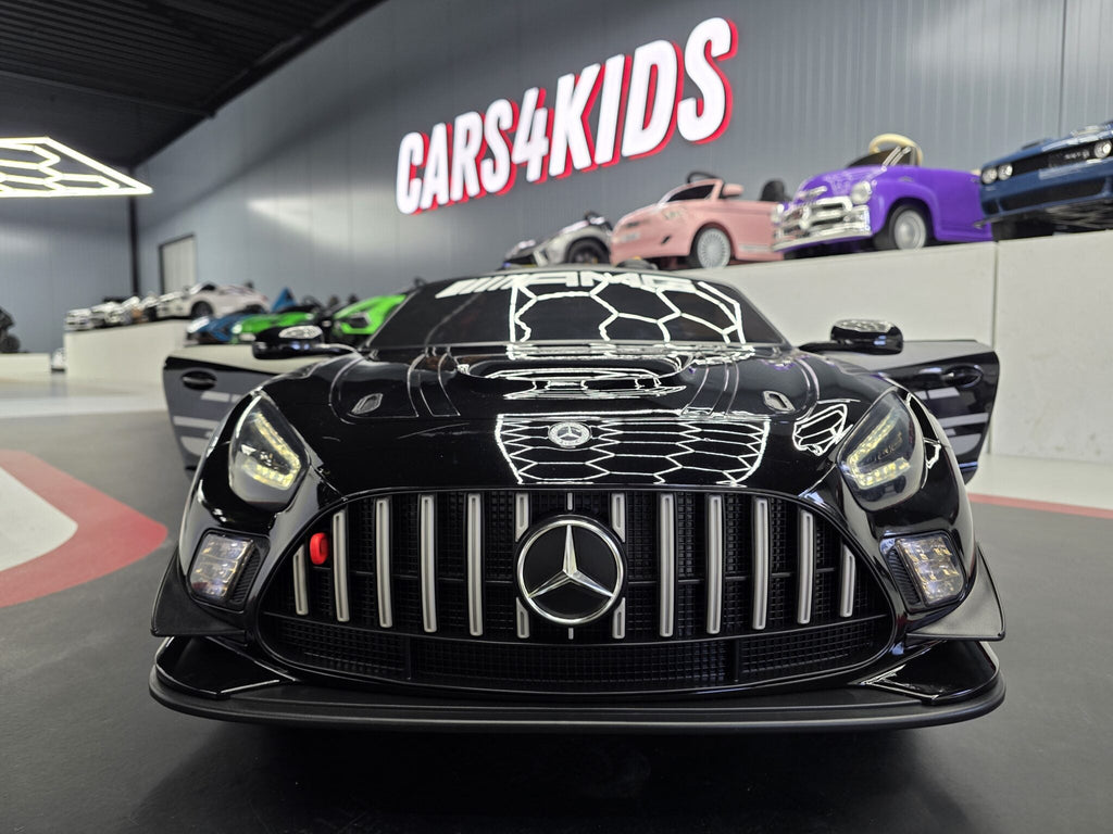 Mercedes AMG GT3 metallic zwart elektrische kinderauto