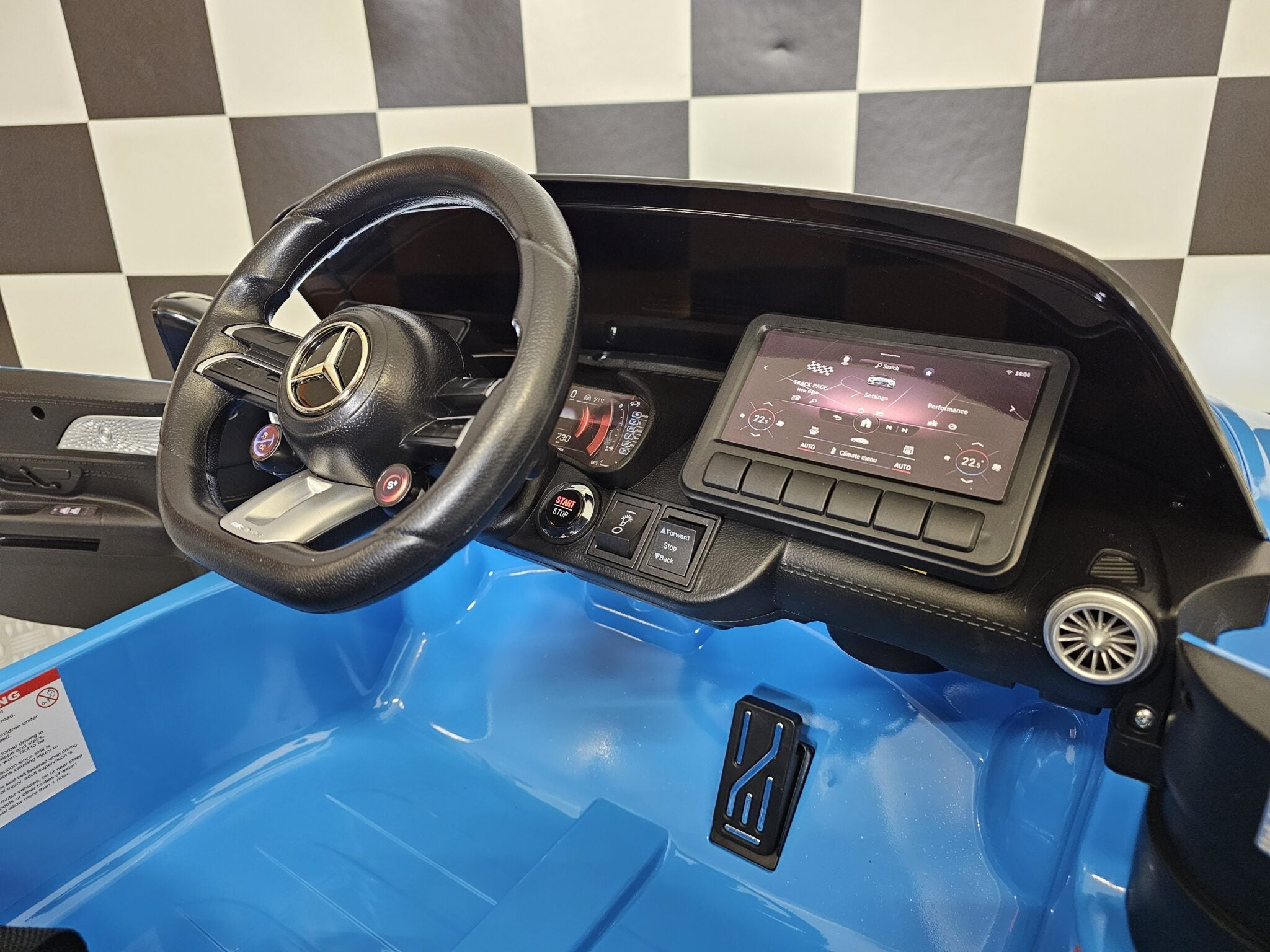 Elektrische kinderauto Mercedes SL63 12 volt metallic blauw