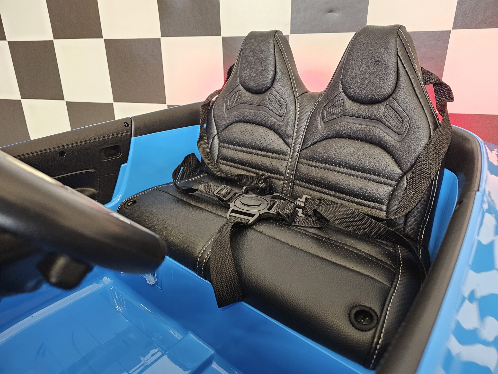 Elektrische kinderauto Mercedes SL63 12 volt metallic blauw