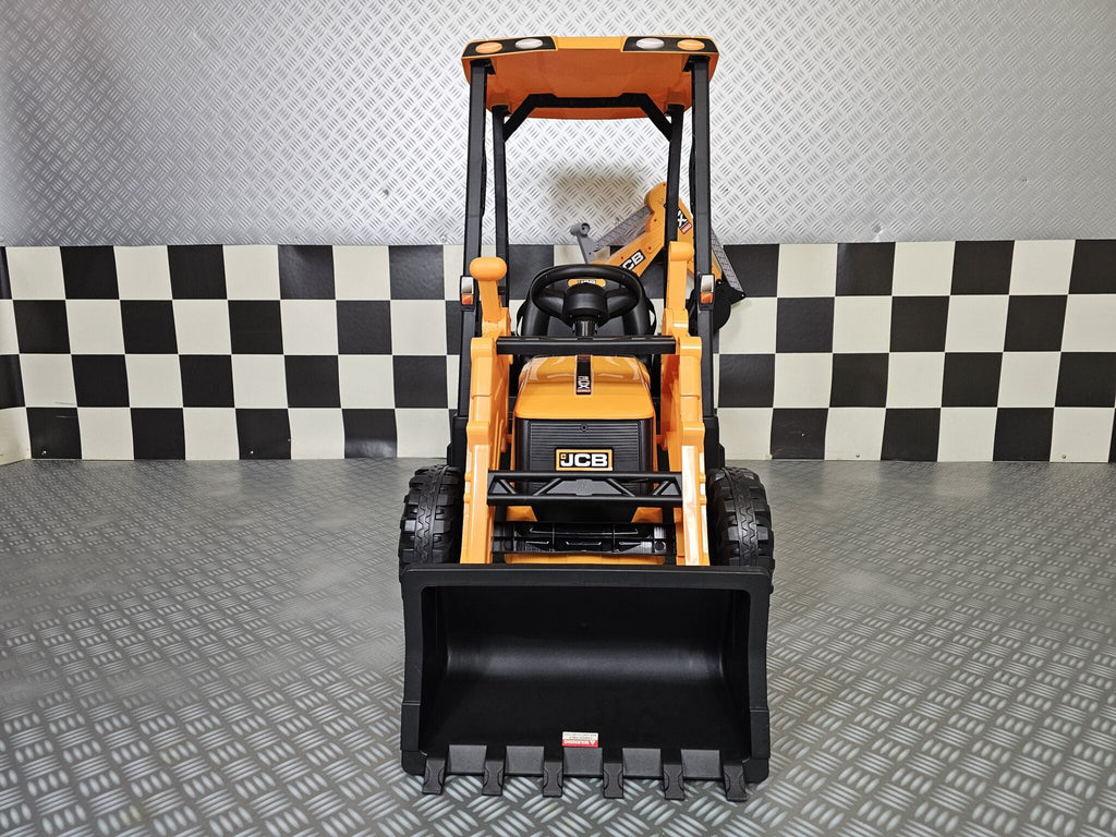 Elektrische kindertractor JCB Sitemaster met dak 12 volt