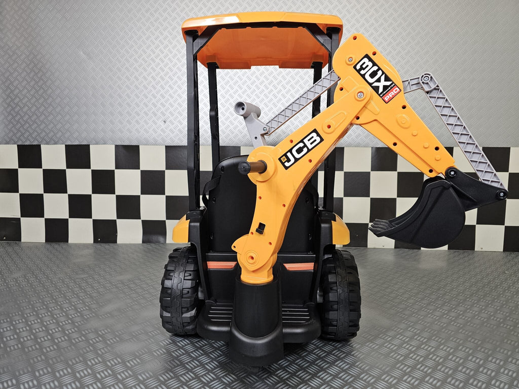 Elektrische kindertractor JCB Sitemaster met dak 12 volt