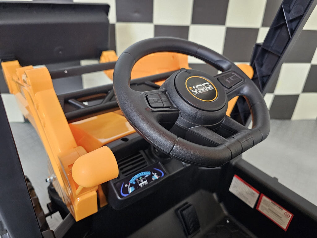 Elektrische kindertractor JCB Sitemaster met dak 12 volt