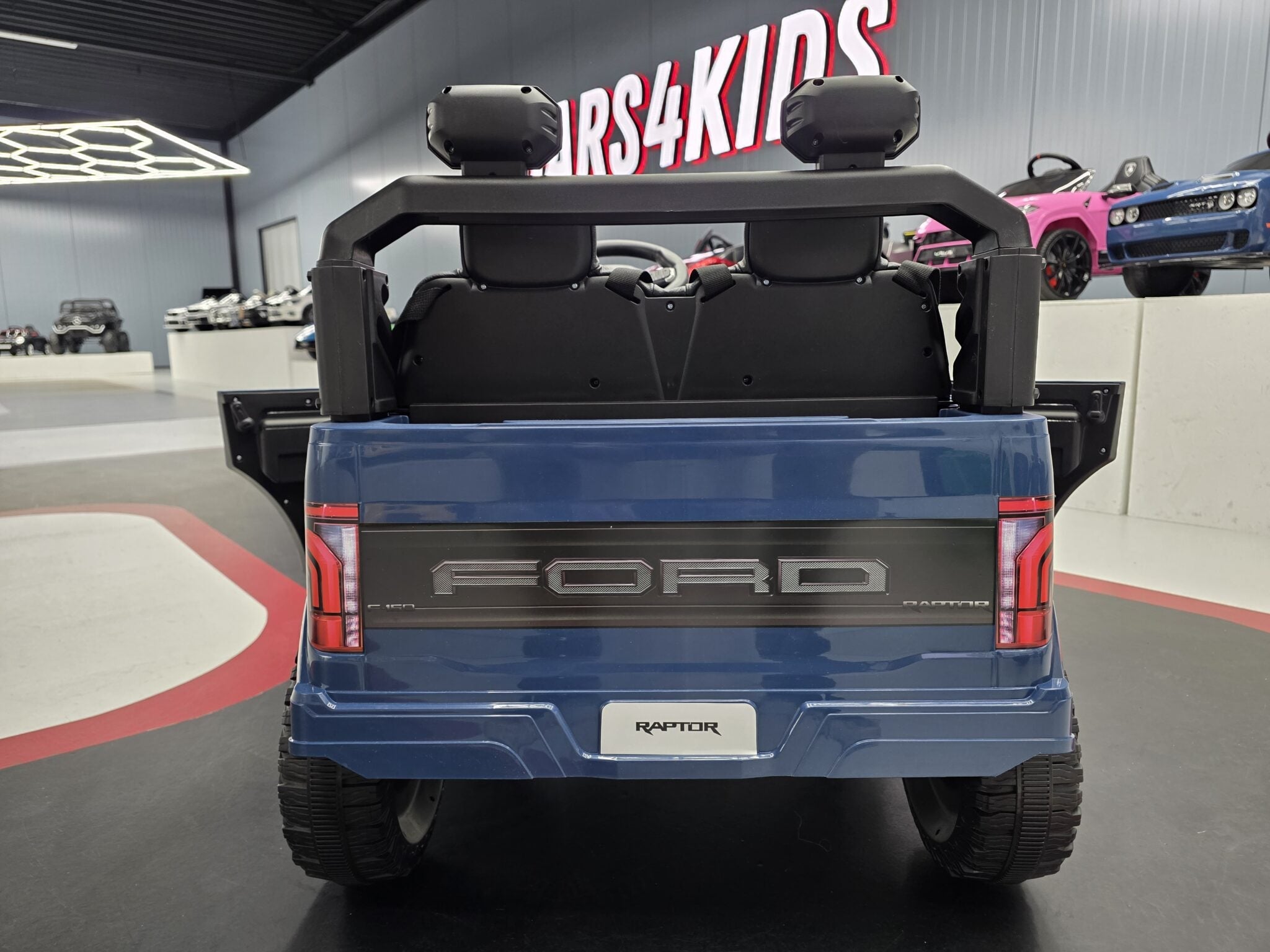 Ford Raptor 24V Electric Ride-On Truck – Blue 2-Seater with Remote Control, Bluetooth & LED Lights