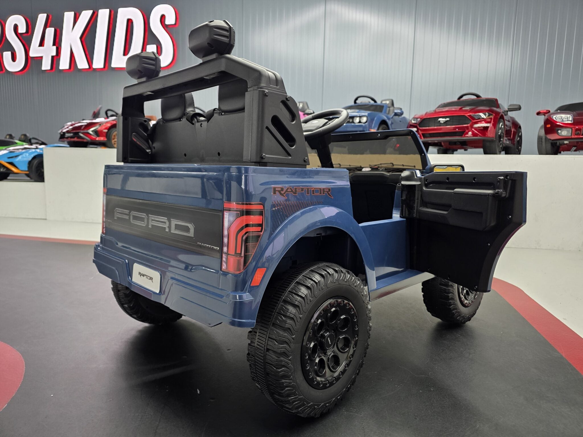 Ford Raptor 24V Electric Ride-On Truck – Blue 2-Seater with Remote Control, Bluetooth & LED Lights