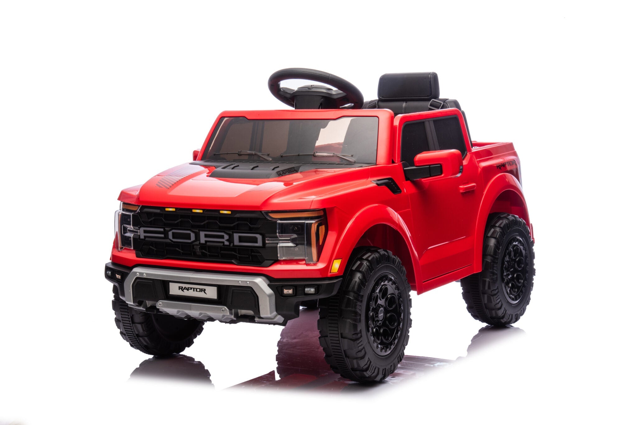 Ford Raptor 12V Electric Ride-On Truck – Red 1-Seater with Remote Control, Bluetooth & LED Lights