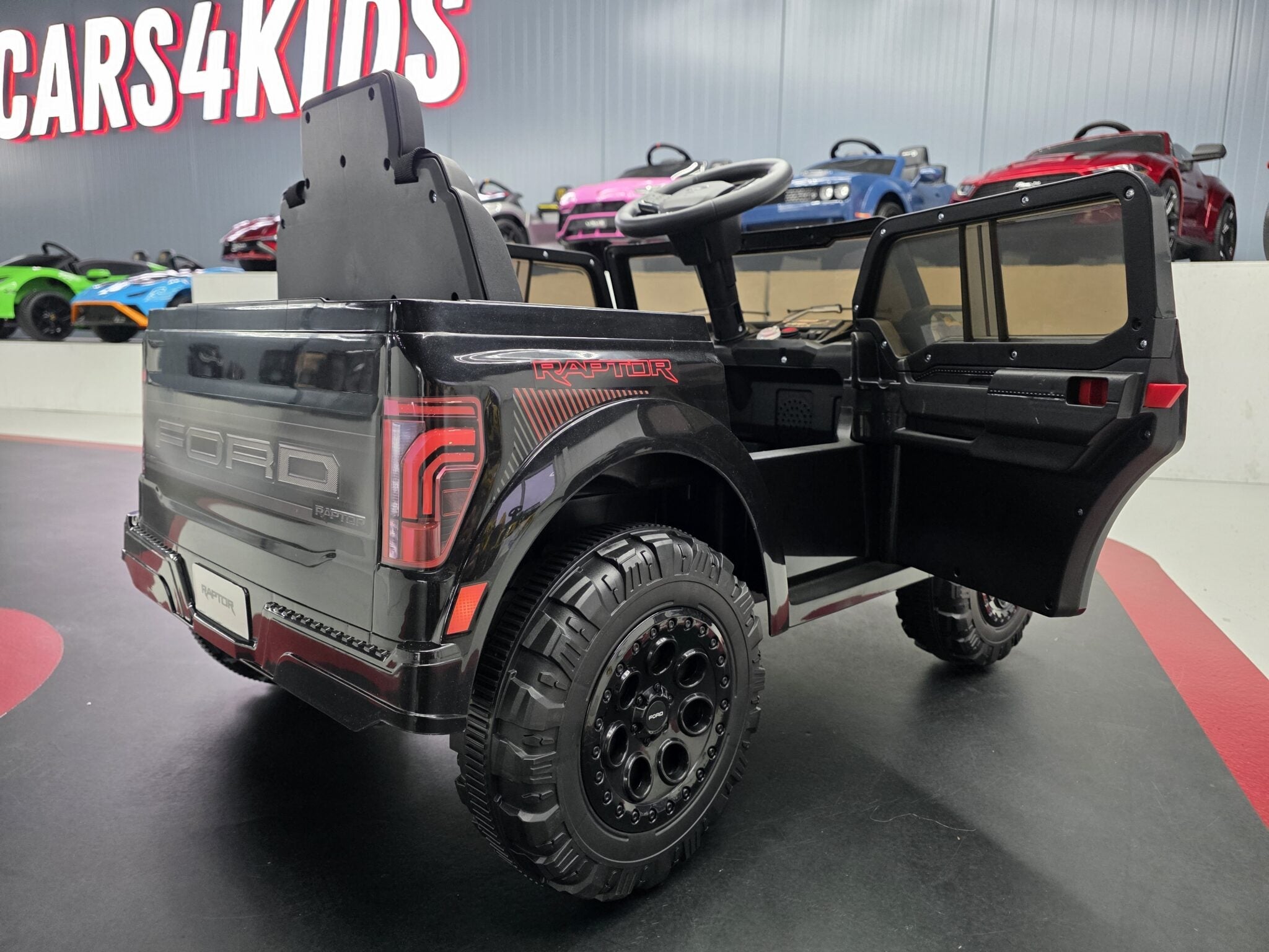Ford Raptor 1-zits 12 volt zwarte kinderauto