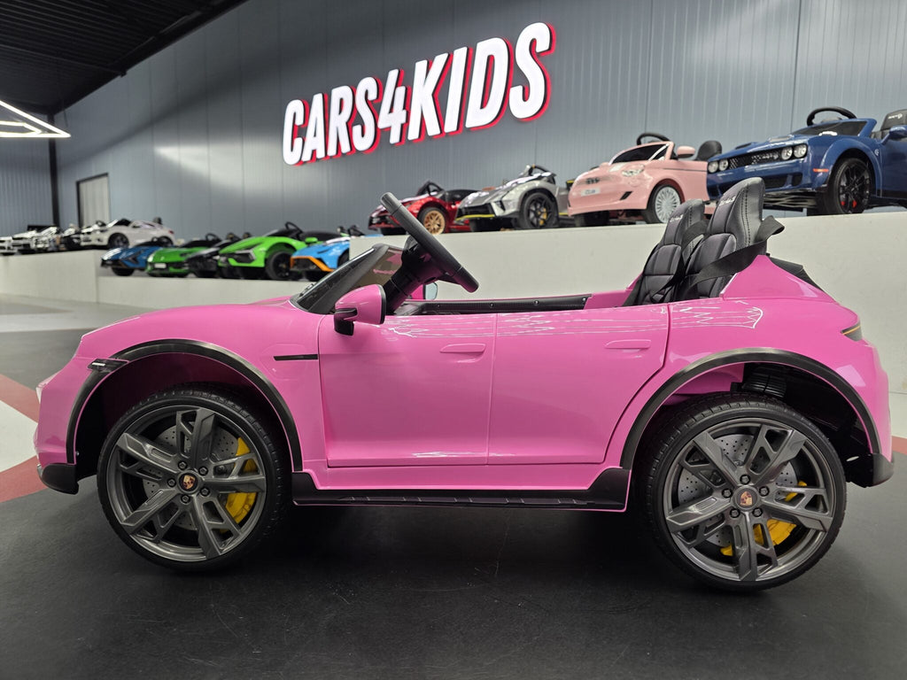 Kinderauto Porsche Taycan 2-persoons 24 volt roze