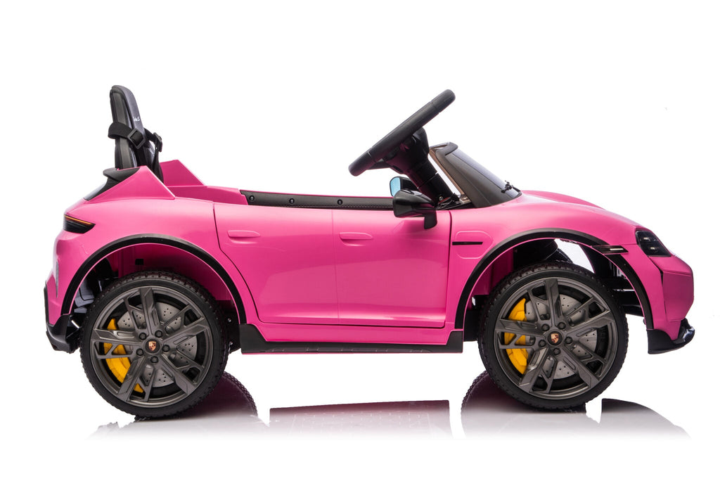 Elektrische kinderauto Porsche Taycan 1-persoons 12 volt roze