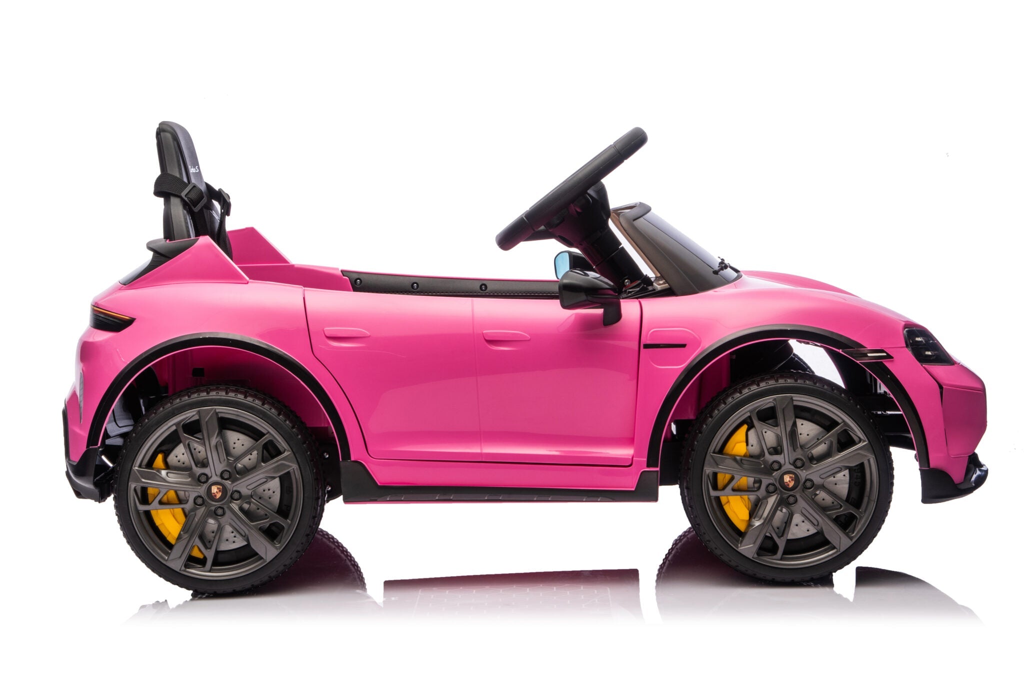 Elektrische kinderauto Porsche Taycan 1-persoons 12 volt roze