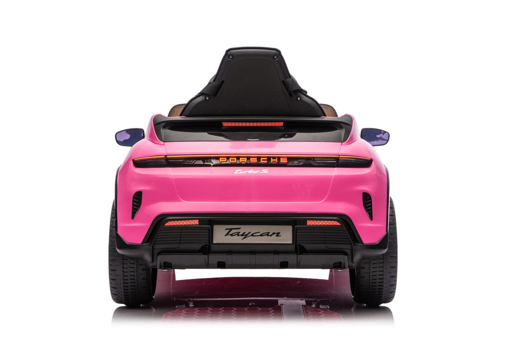 Elektrische kinderauto Porsche Taycan 1-persoons 12 volt roze