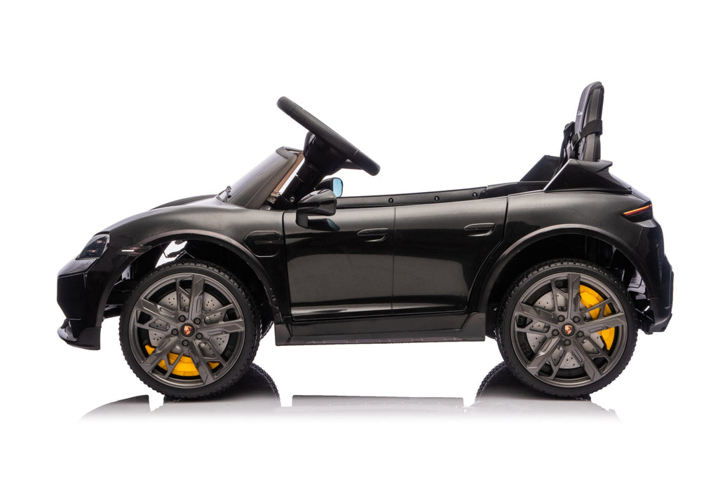 Kinderauto Porsche Taycan 1-persoons 12 volt zwart