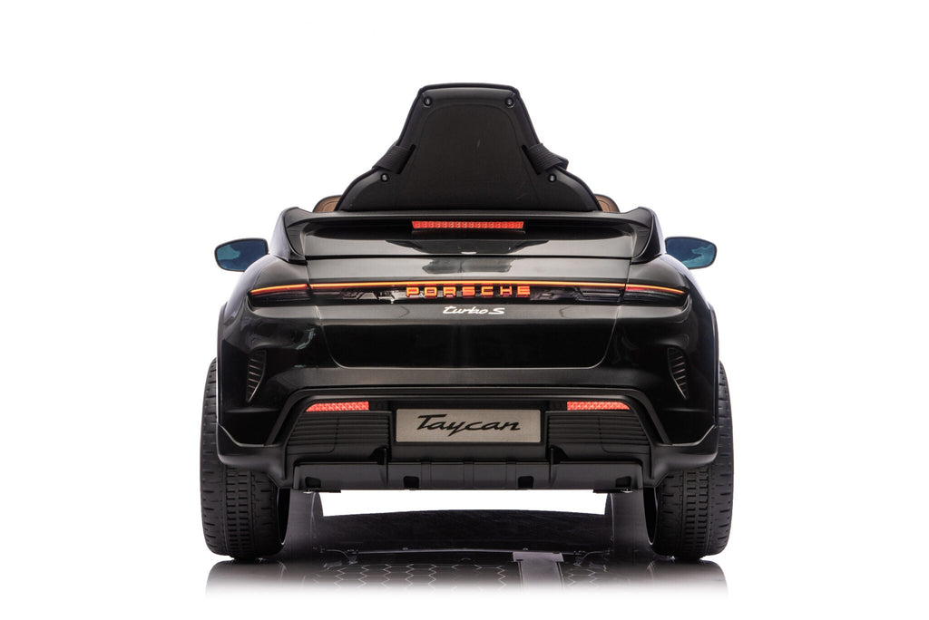 Kinderauto Porsche Taycan 1-persoons 12 volt zwart