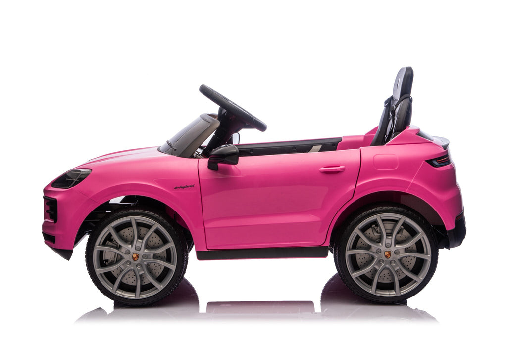 Elektrische kinderauto Porsche Cayenne 1-persoons 12 volt roze