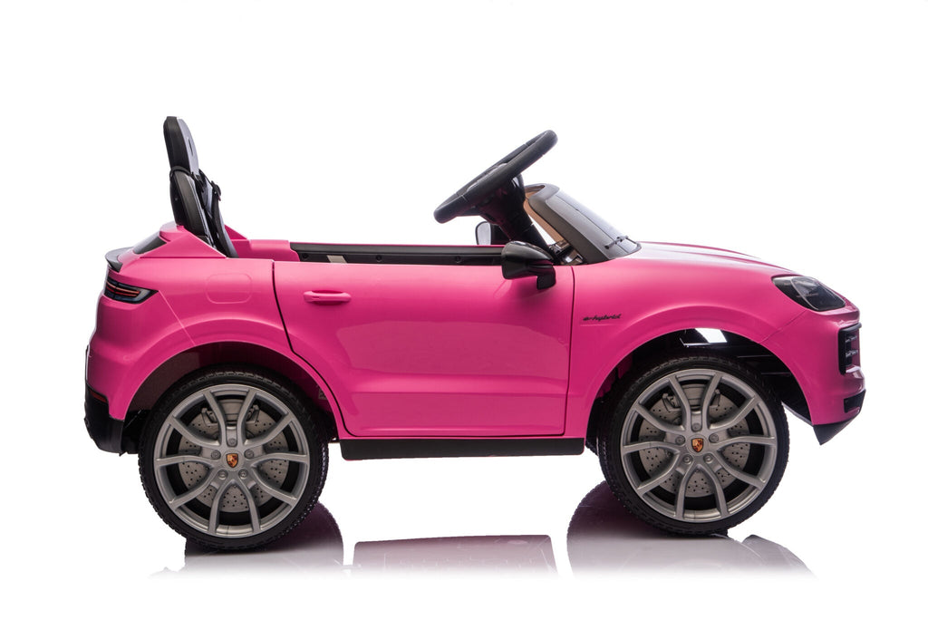 Elektrische kinderauto Porsche Cayenne 1-persoons 12 volt roze