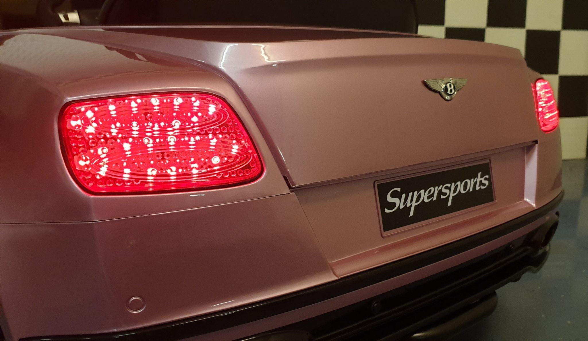 Bentley Continental 12V Electric Ride-On Car – Metallic Pink with Remote Control & Leather Seat