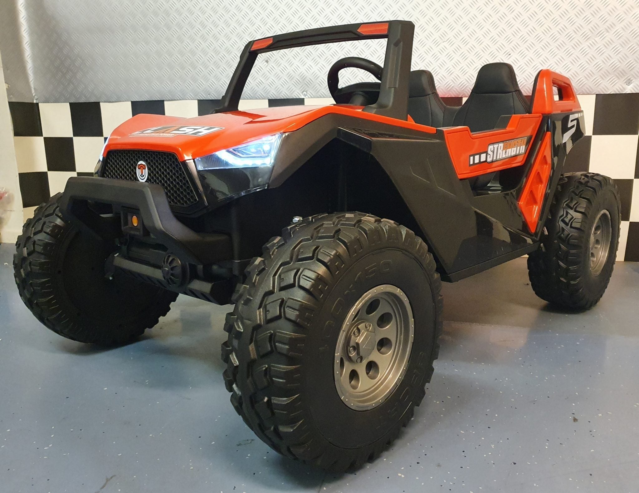 Power Buggy 24 volt, 4-wielaandrijving met afstandsbediening voor 2 kinderen, rood