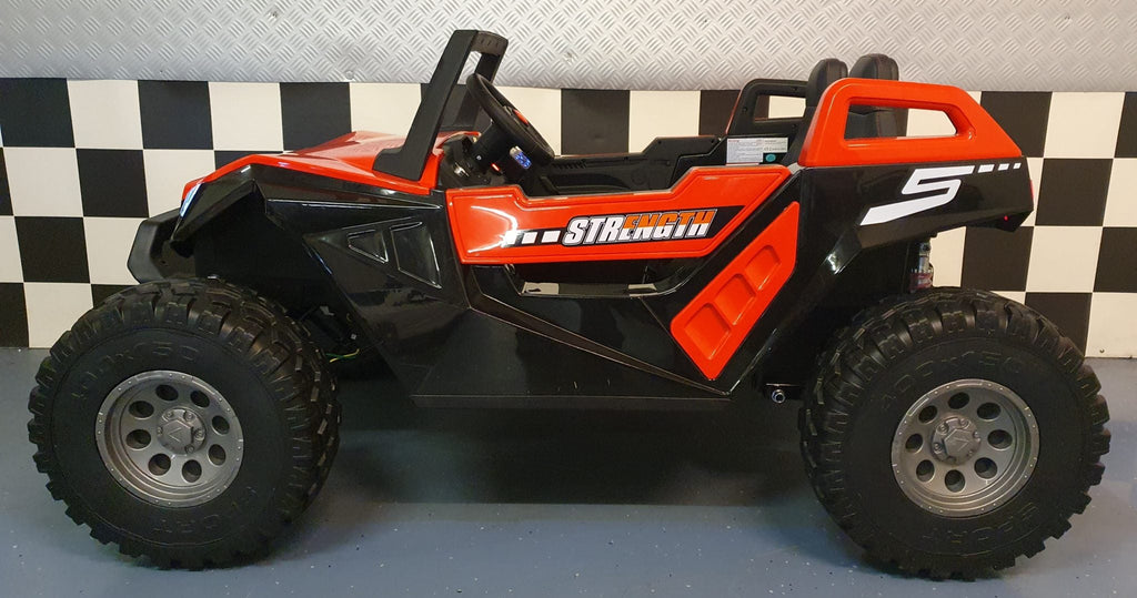 Power Buggy 24 volt, 4-wielaandrijving met afstandsbediening voor 2 kinderen, rood