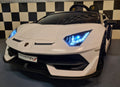 Lamborghini Aventador 2-persoons 24 volt met driftfunctie, wit