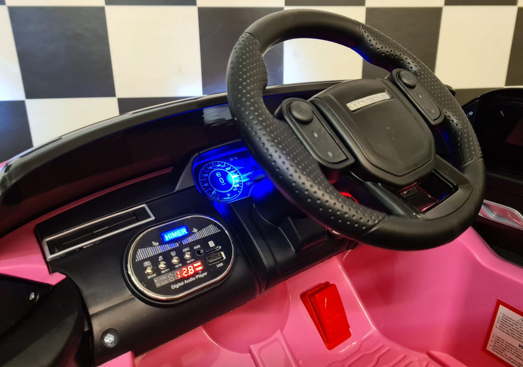 Range Rover Velar 12 volt 2,4 GHz RC roze batterij-aangedreven kinderauto