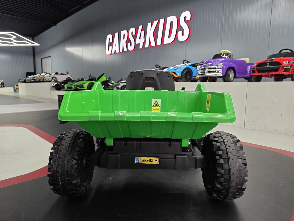 Kindertractor 24 volt met aanhanger en afstandsbediening