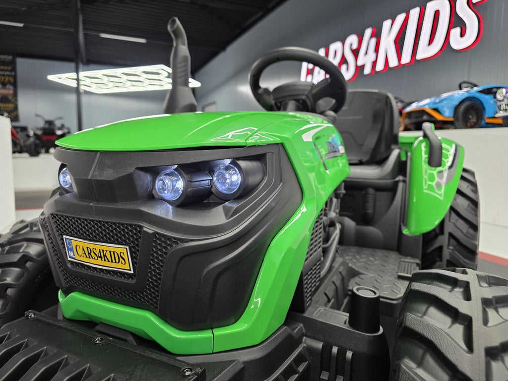 Kindertractor 24 volt met aanhanger en afstandsbediening