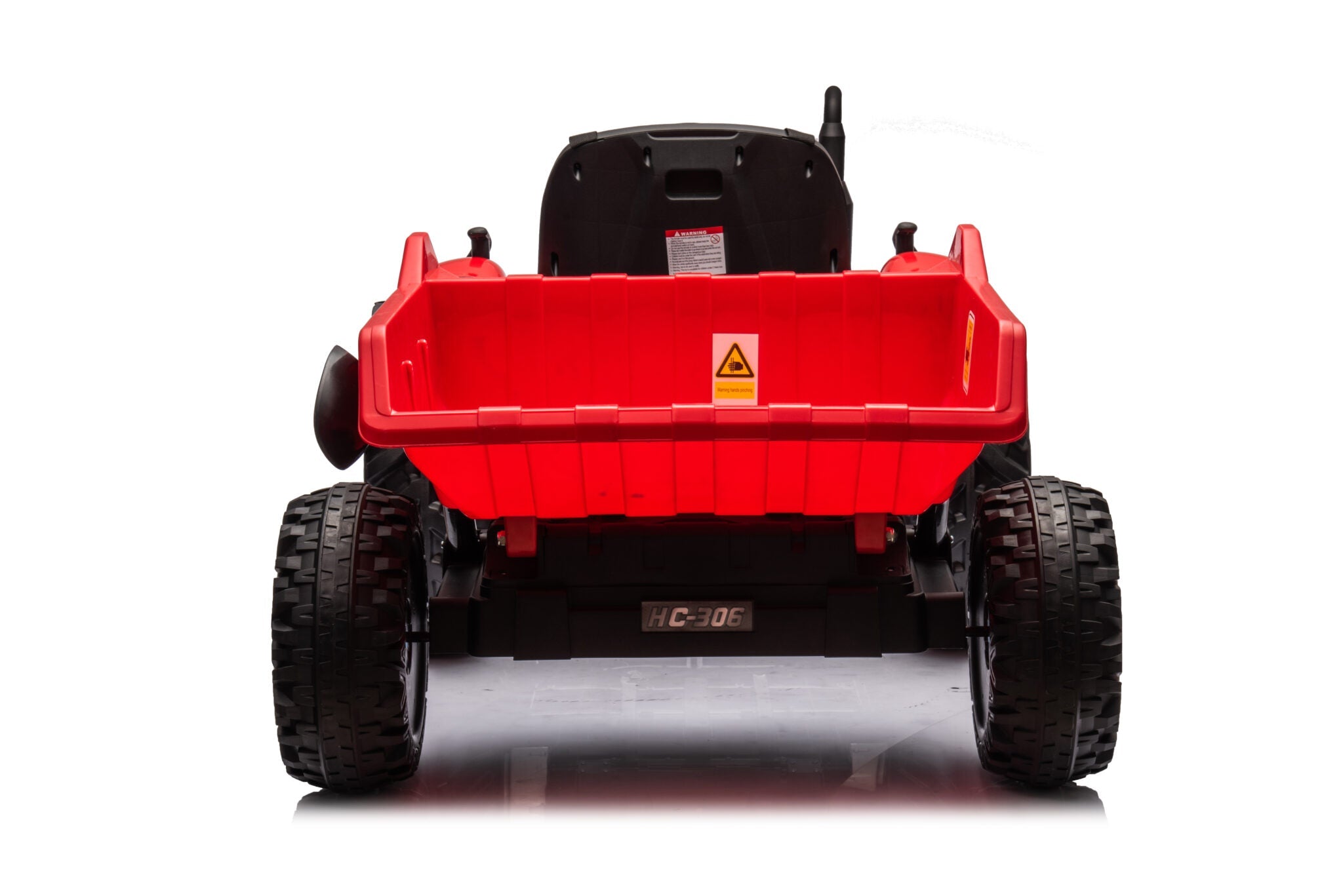 Elektrische kindertractor 24 volt met aanhanger rood