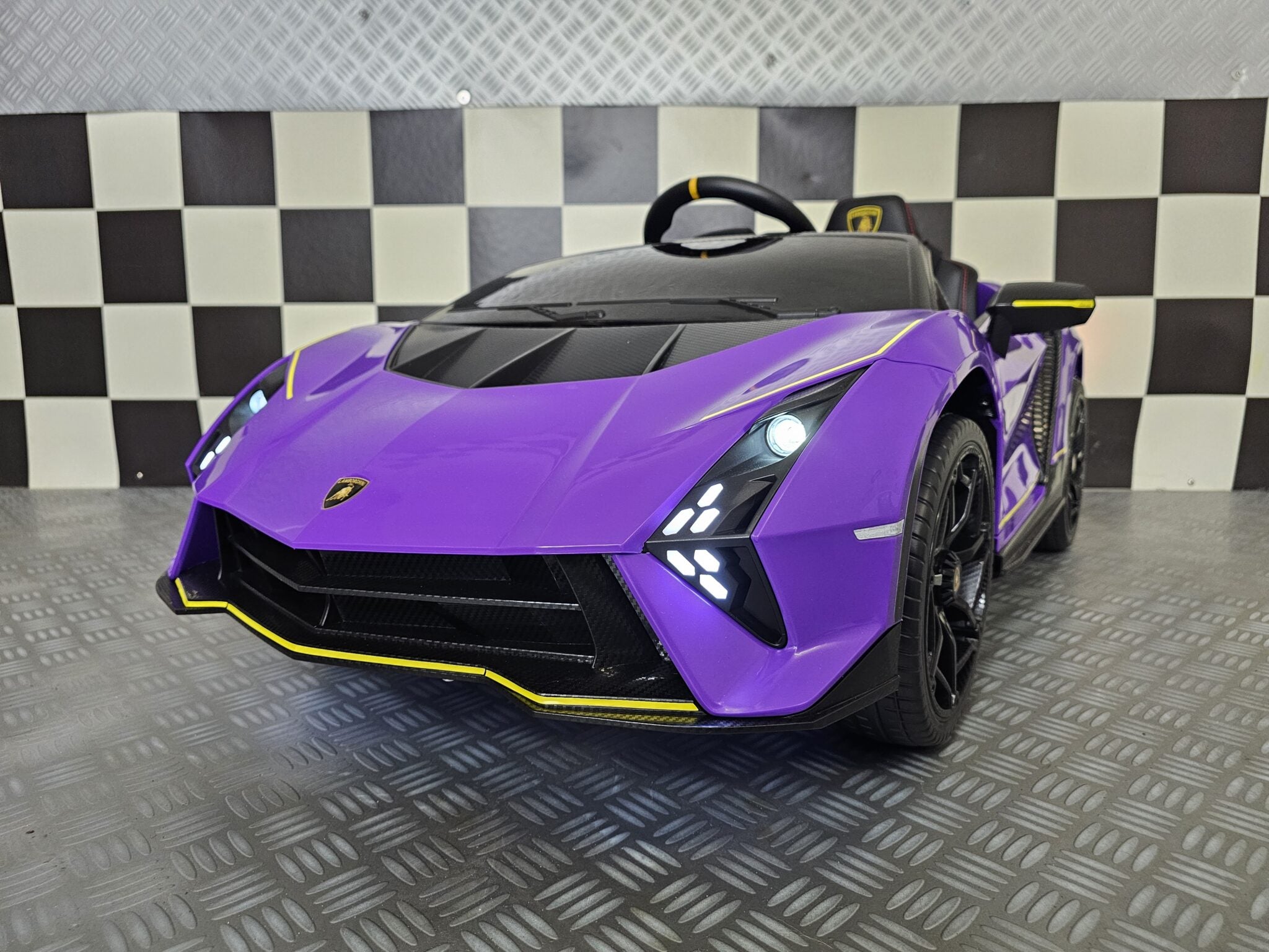 Kinderauto Lamborghini Auténtica paars 12 volt