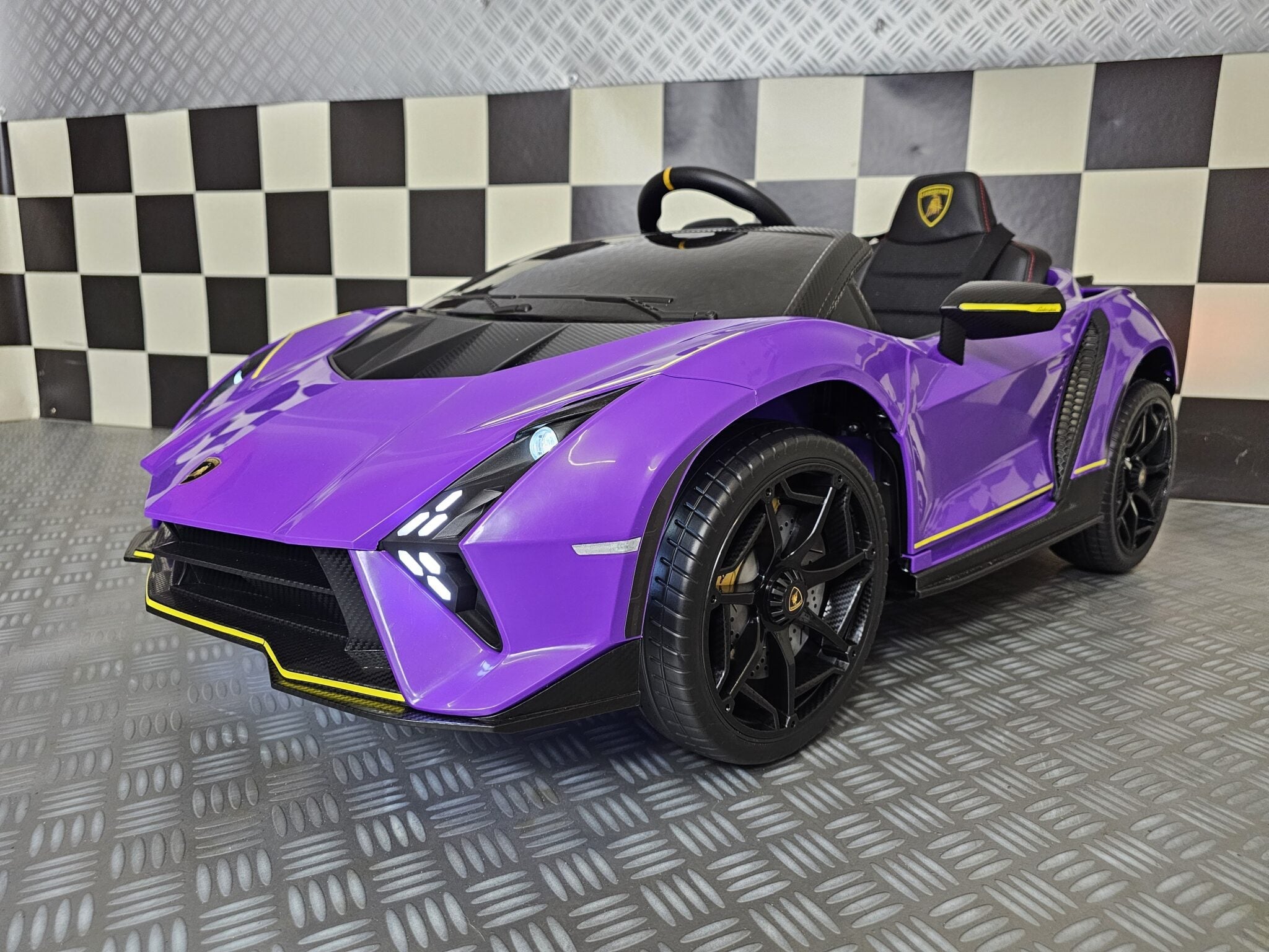 Kinderauto Lamborghini Auténtica paars 12 volt