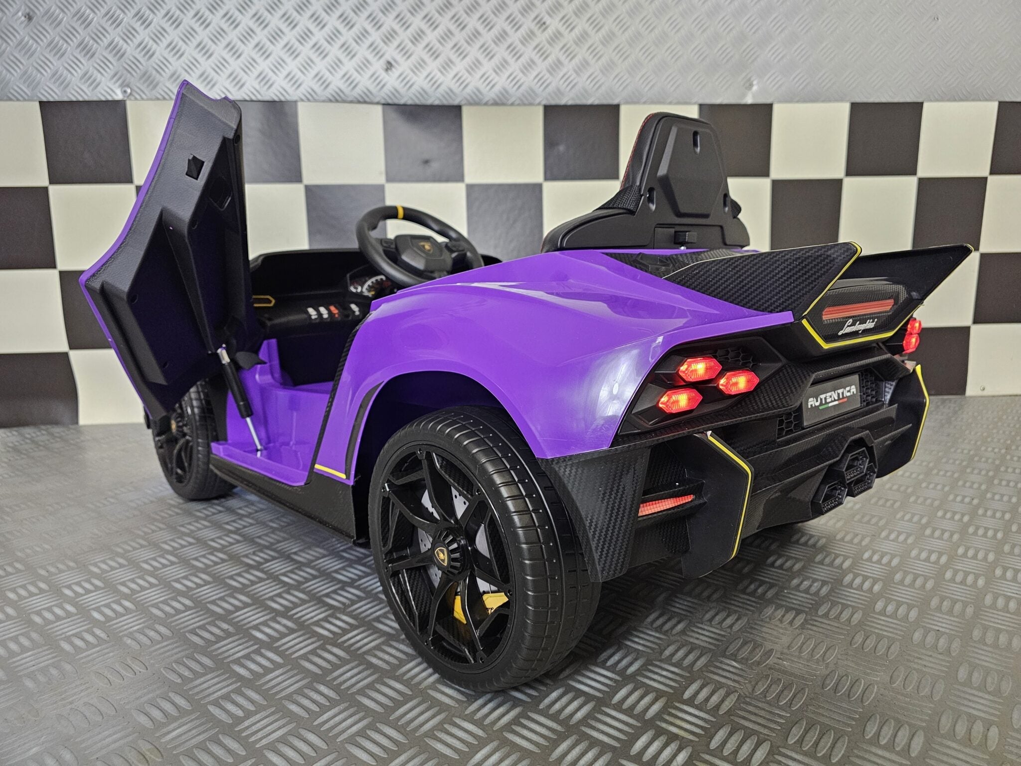 Kinderauto Lamborghini Auténtica paars 12 volt
