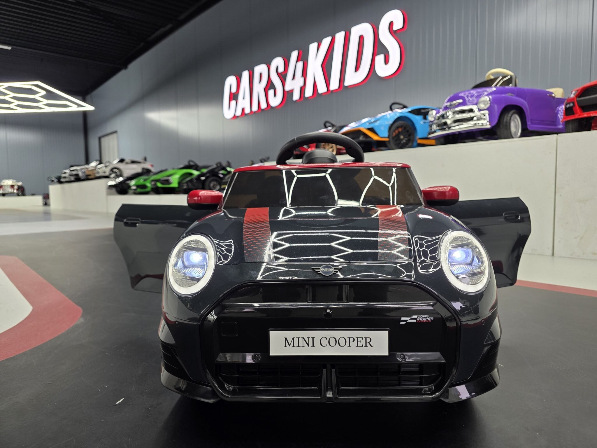 Mini Cooper S Electric Ride-On Car – 12V Metallic Black
