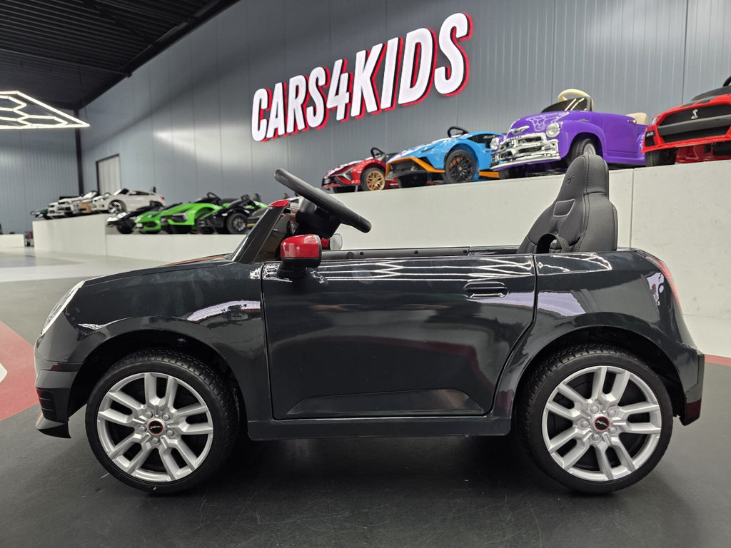 Mini Cooper S Electric Ride-On Car – 12V Metallic Black