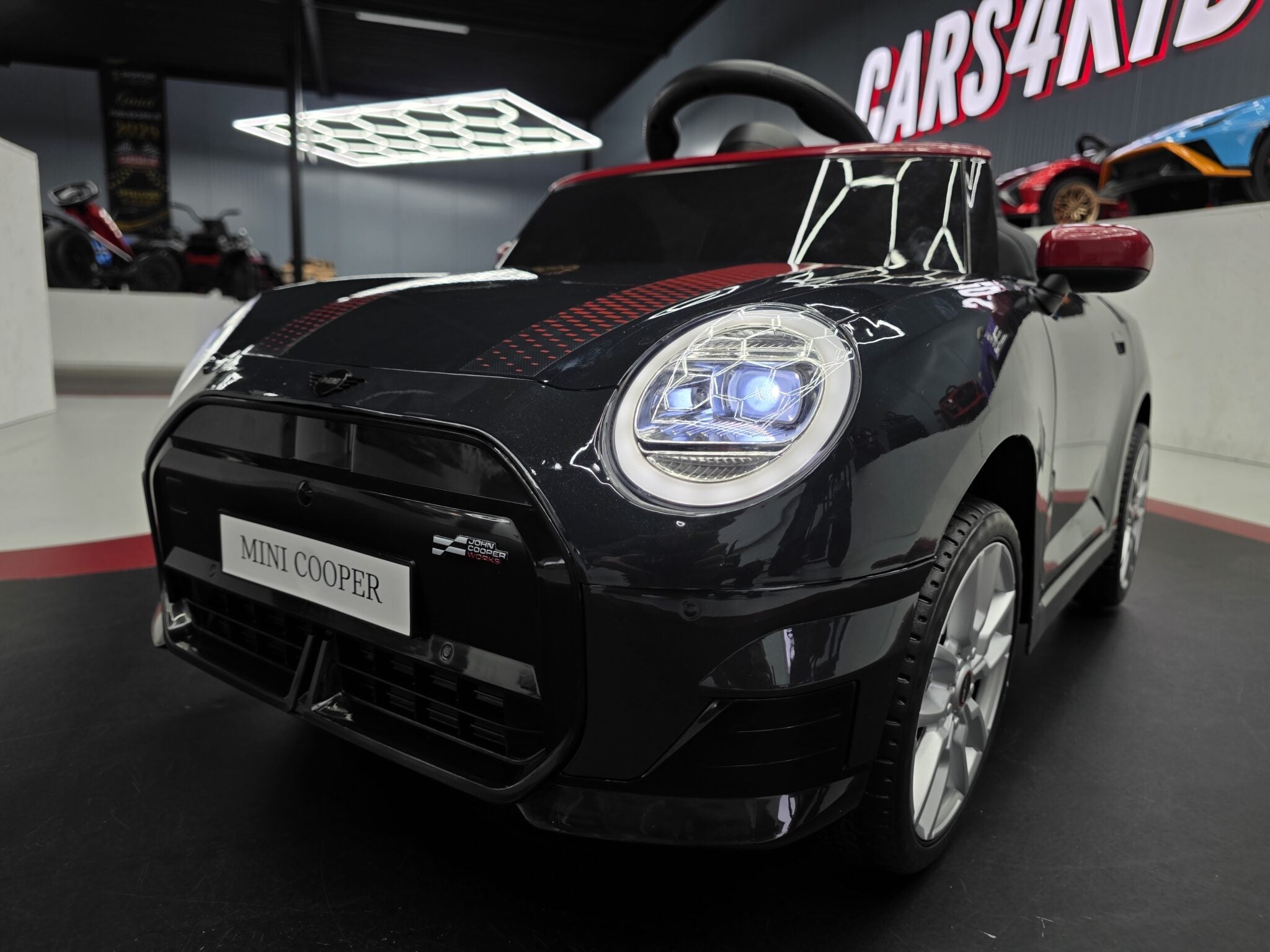 Mini Cooper S Electric Ride-On Car – 12V Metallic Black