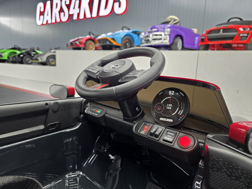 Mini Cooper S Electric Ride-On Car – 12V Metallic Black