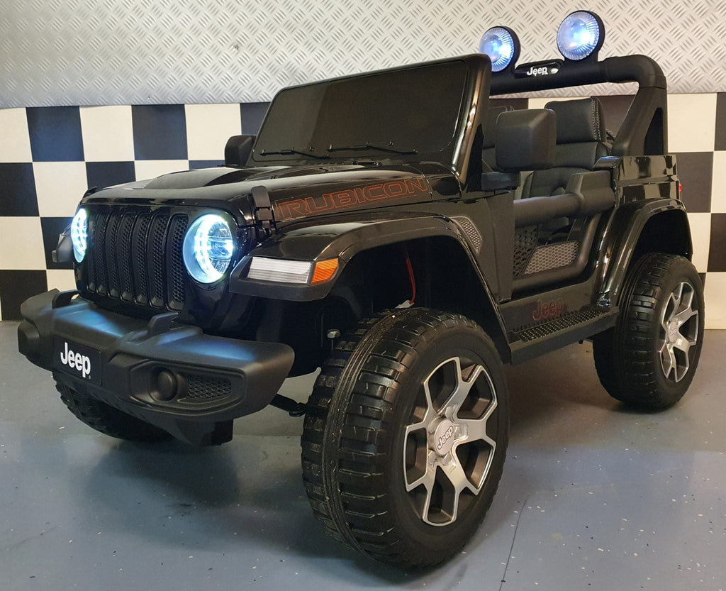 Jeep Wrangler elektrische kinderauto 12 volt 4-wielaandrijving afstandsbediening zwart