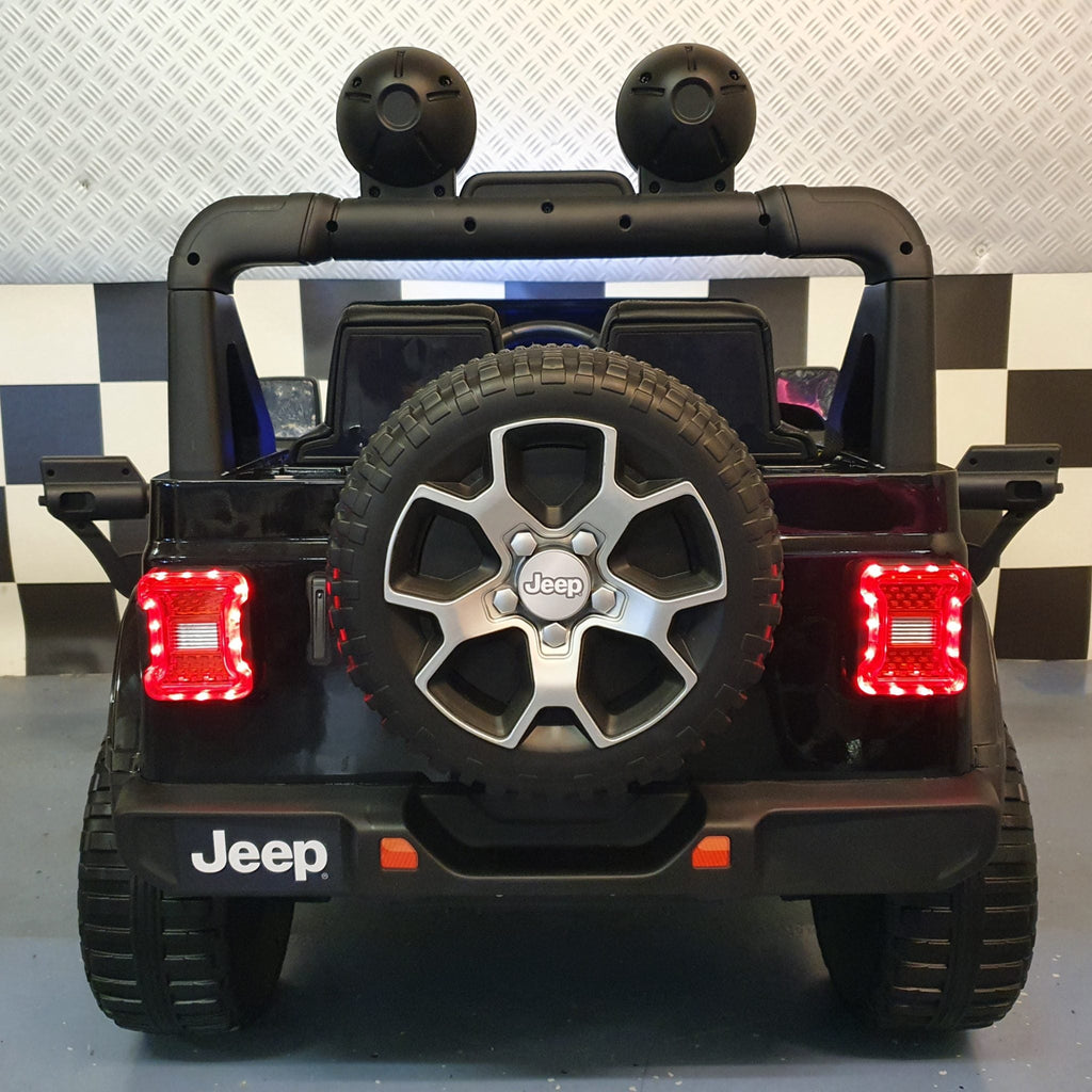 Jeep Wrangler elektrische kinderauto 12 volt 4-wielaandrijving afstandsbediening zwart