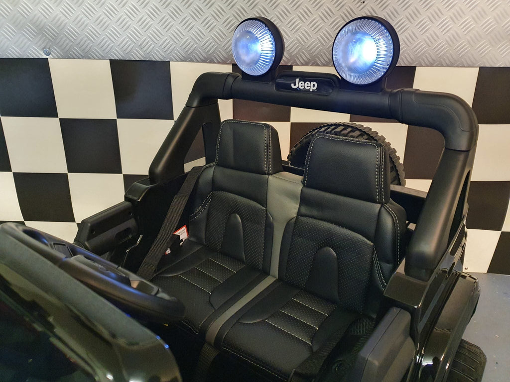Jeep Wrangler elektrische kinderauto 12 volt 4-wielaandrijving afstandsbediening zwart