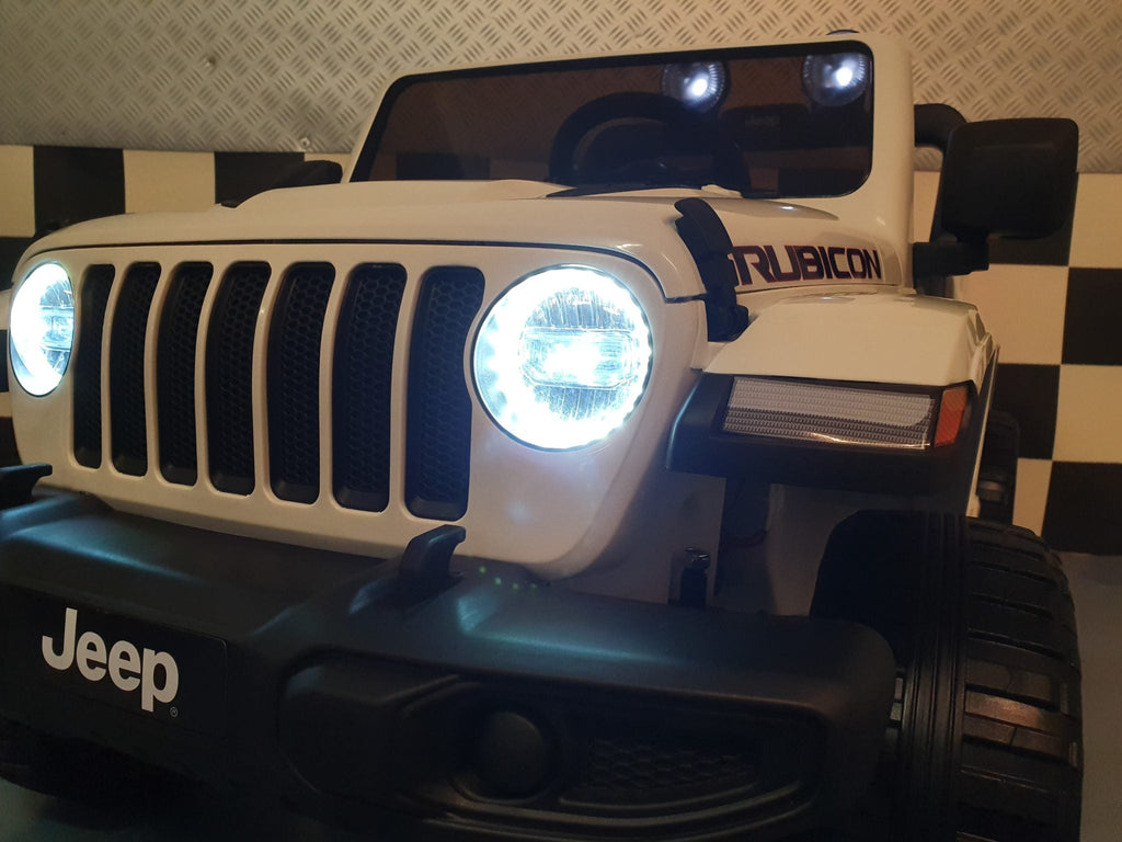 Jeep Wrangler kinderauto 12 volt vierwielaandrijving RC wit