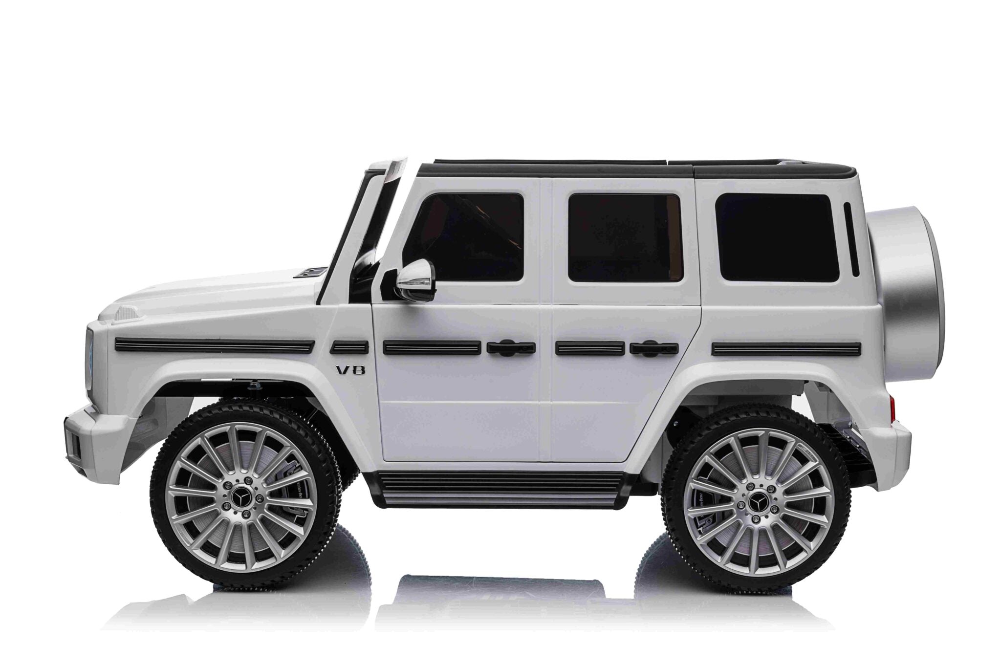 Mercedes G500 12V Electric Ride-On Car – White with Remote Control, LED Lights & Leather Seat