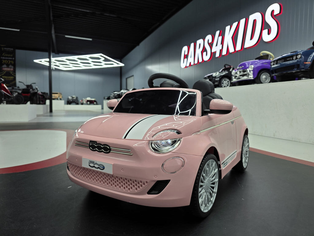 Fiat 500 elektrische kinderauto 12V roze
