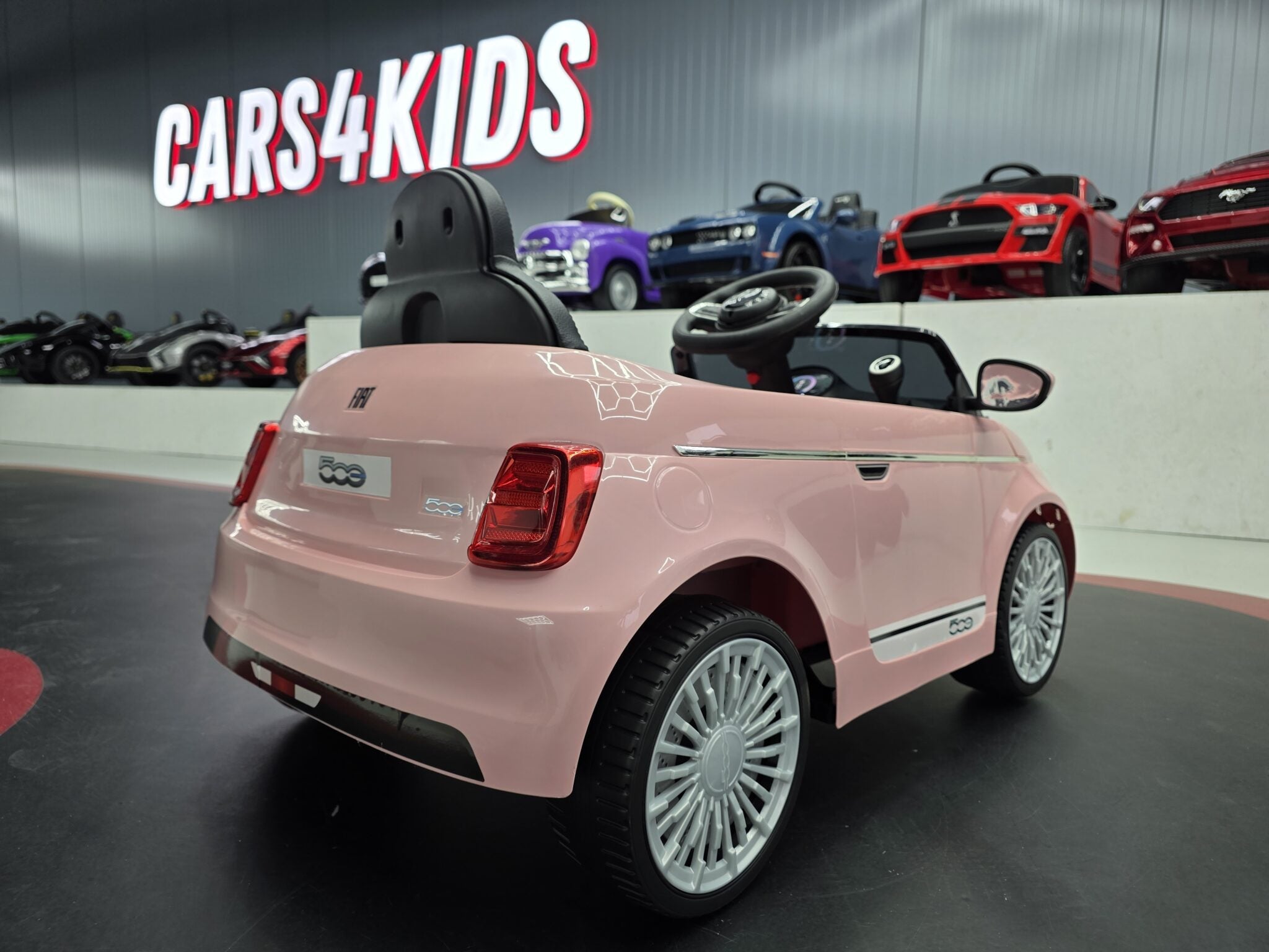 Fiat 500 elektrische kinderauto 12V roze