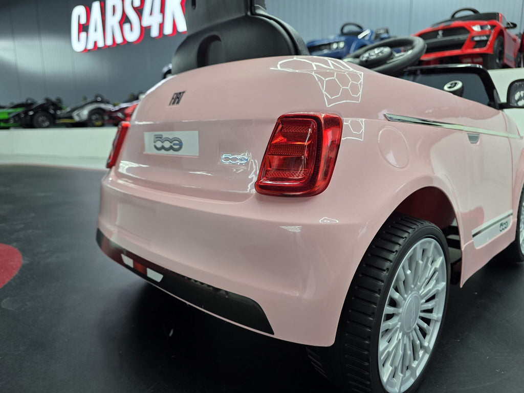 Fiat 500 elektrische kinderauto 12V roze