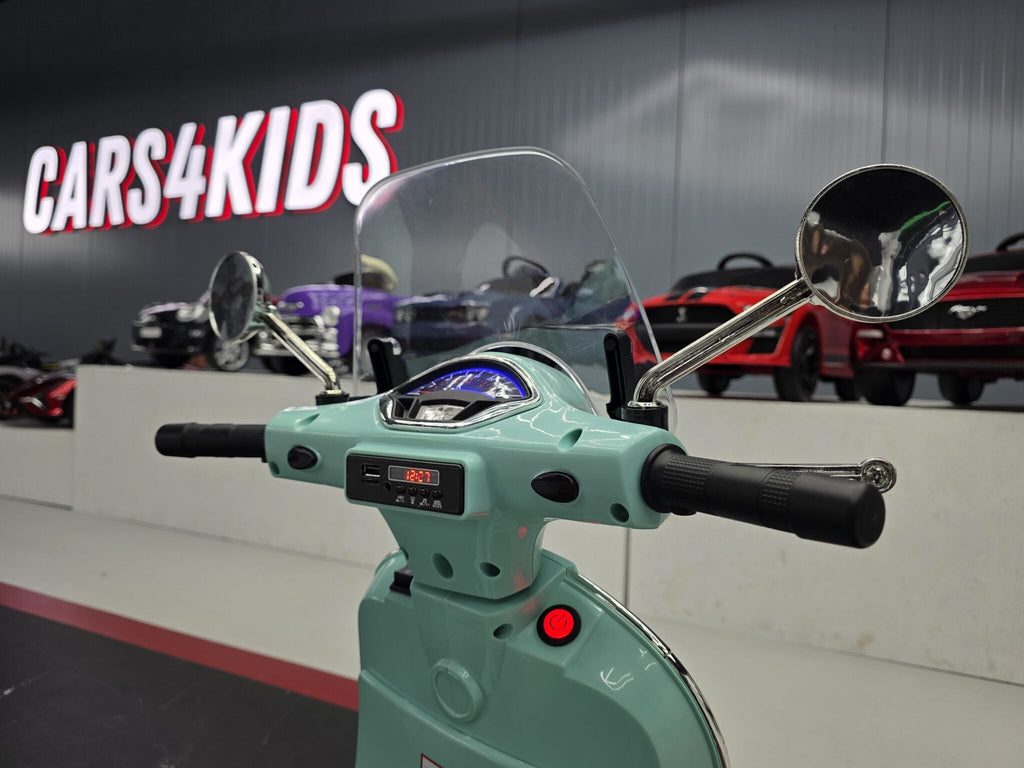 Vespa GTS kinderscooter 12 volt lichtgroen