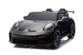 Porsche 911 24-volt GT3 elektrische kinderauto metallic zwart met MP4-speler