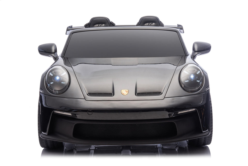 Porsche 911 24-volt GT3 elektrische kinderauto metallic zwart met MP4-speler