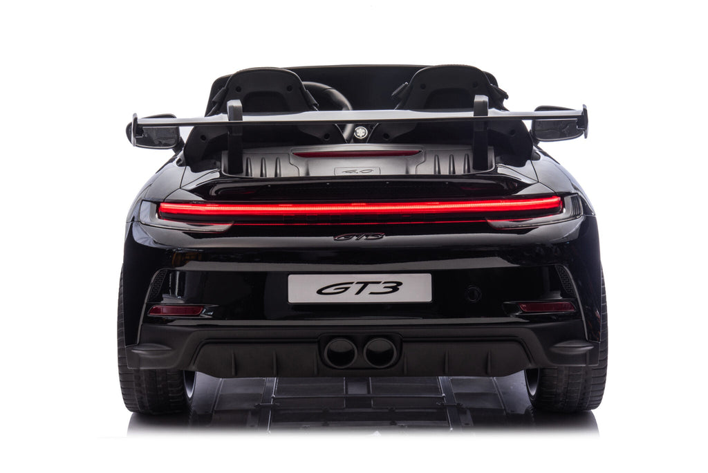 Porsche 911 24-volt GT3 elektrische kinderauto metallic zwart met MP4-speler