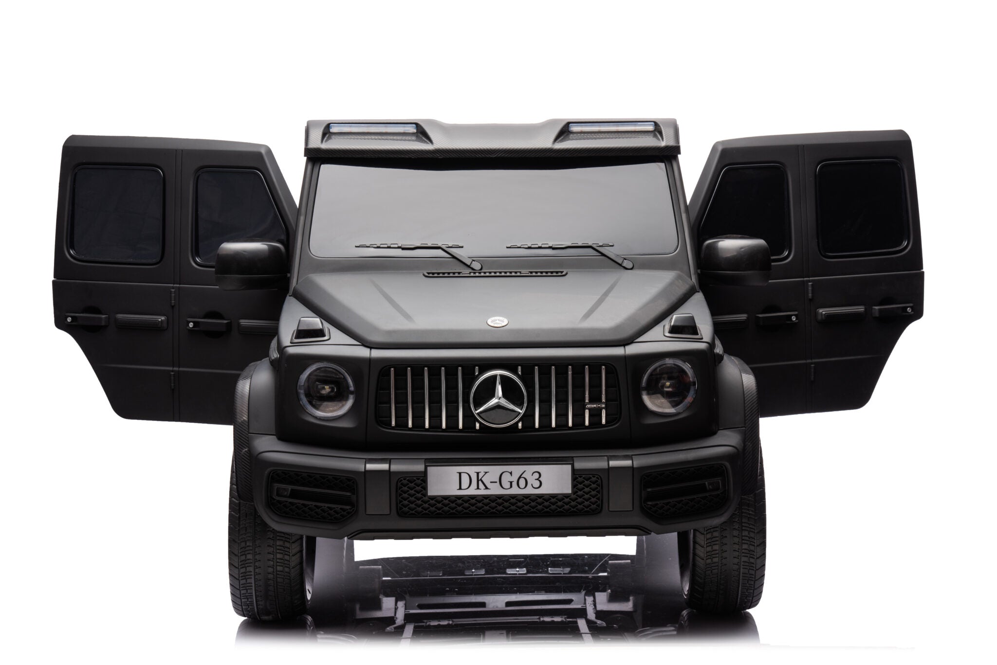 Accu-kinderauto Mercedes G63 24-volt 2-persoons mat zwart